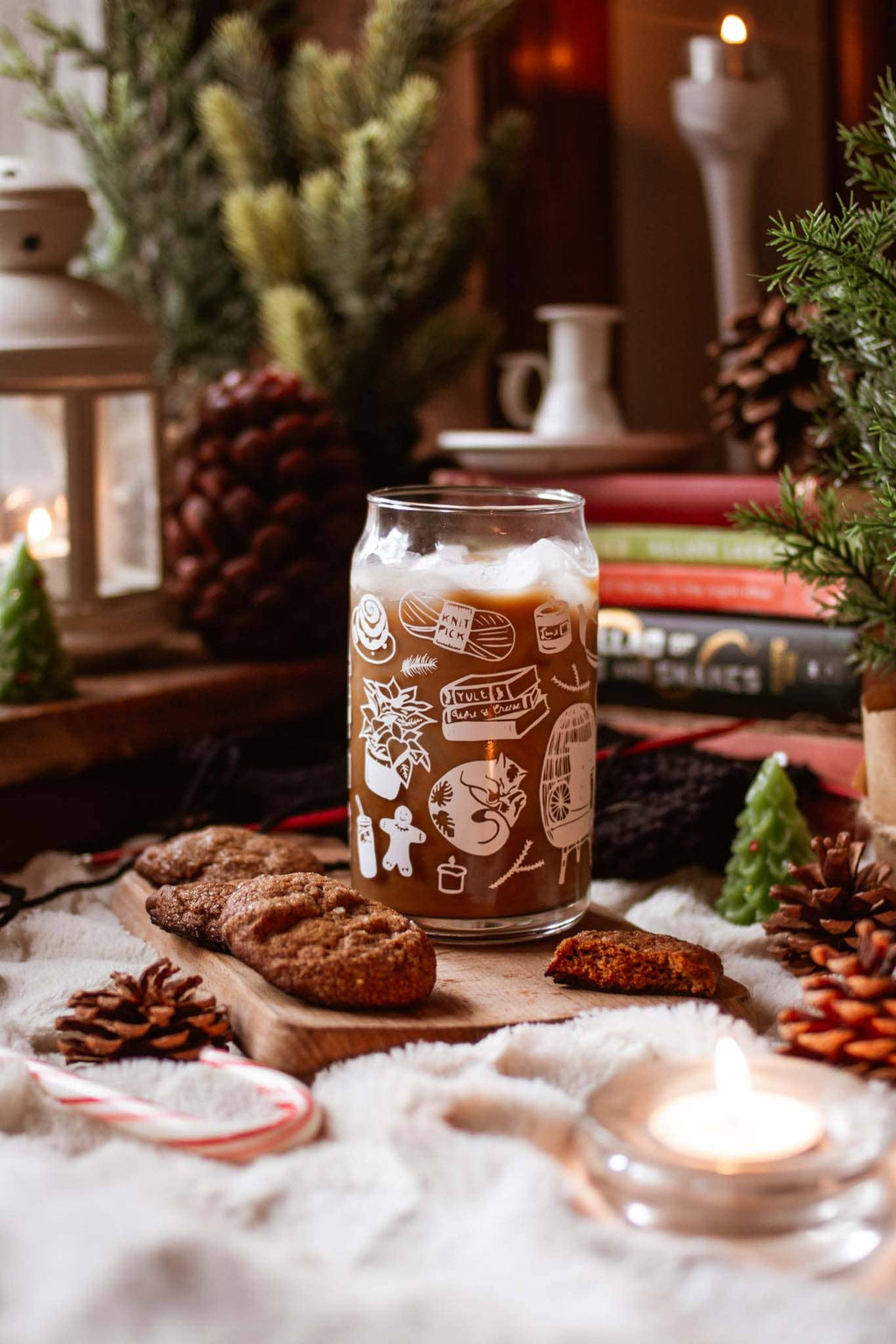 Hygge Home 16 oz Can Glass | books, treats, crafts & candles