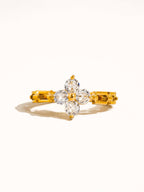 Finn 18K Gold Non-Tarnish Flower Chain Ring