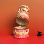 Pink Carousel Cake Hand Painted Trinket Box