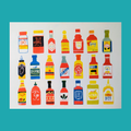 Hot Sauce Risograph Print | 8.5"x11"