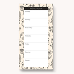 Floral Magnetic Meal Plan Notepad