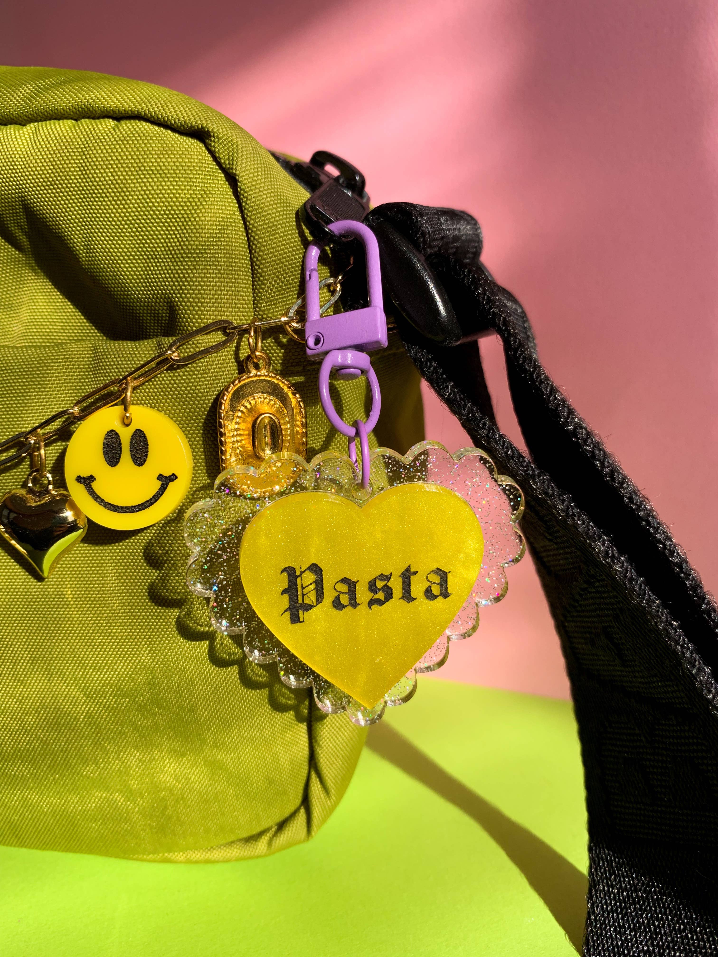 Pasta Heart Keychain/Bag Charm