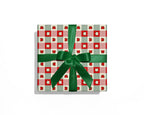 Poinsettia Plaid Wrapping Paper