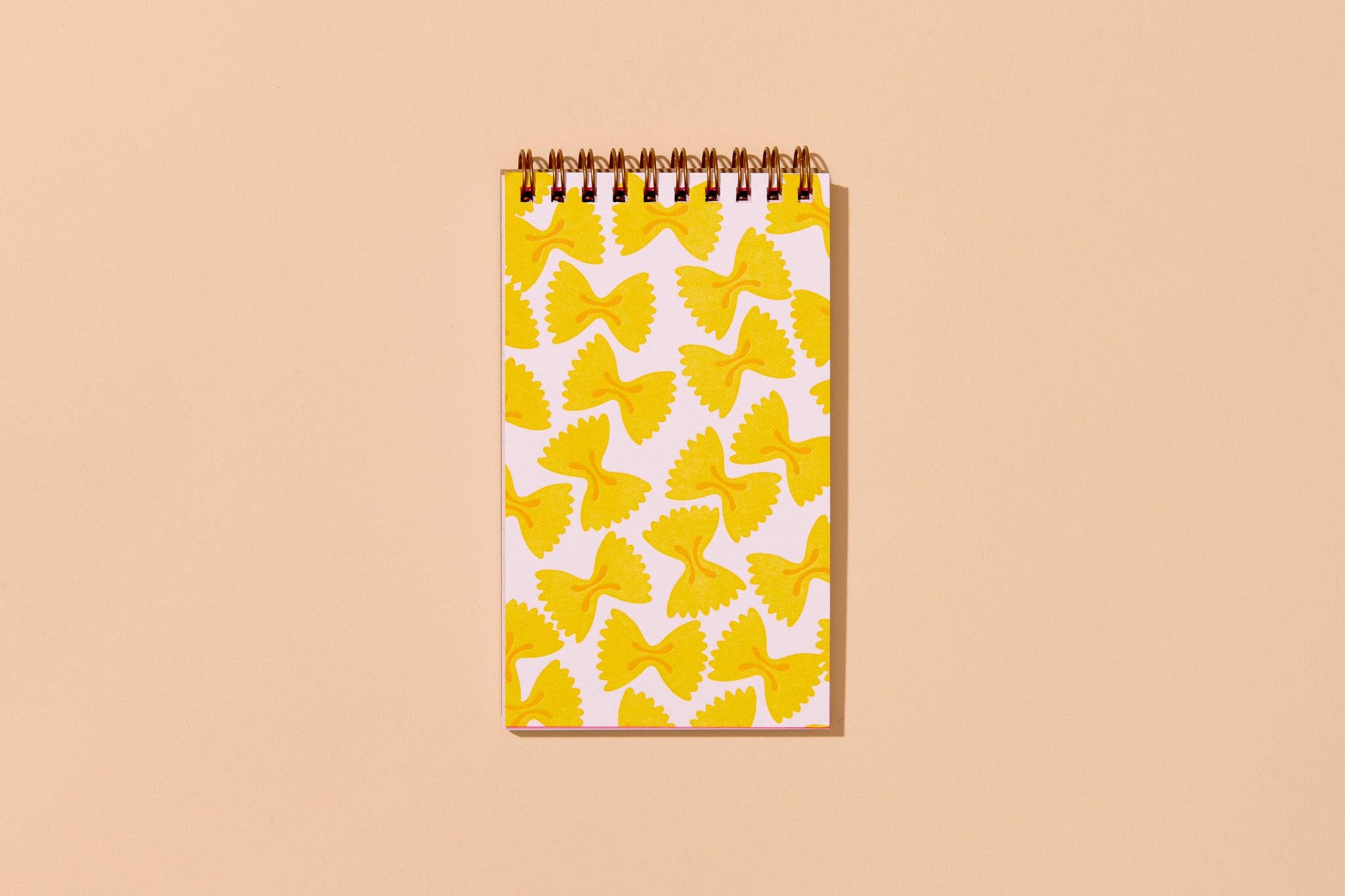 Farfalle Bowtie Pasta Spiral Pocket Size Notebook