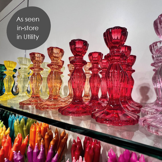Red Glass Candle Holder | Summer Gifts |
