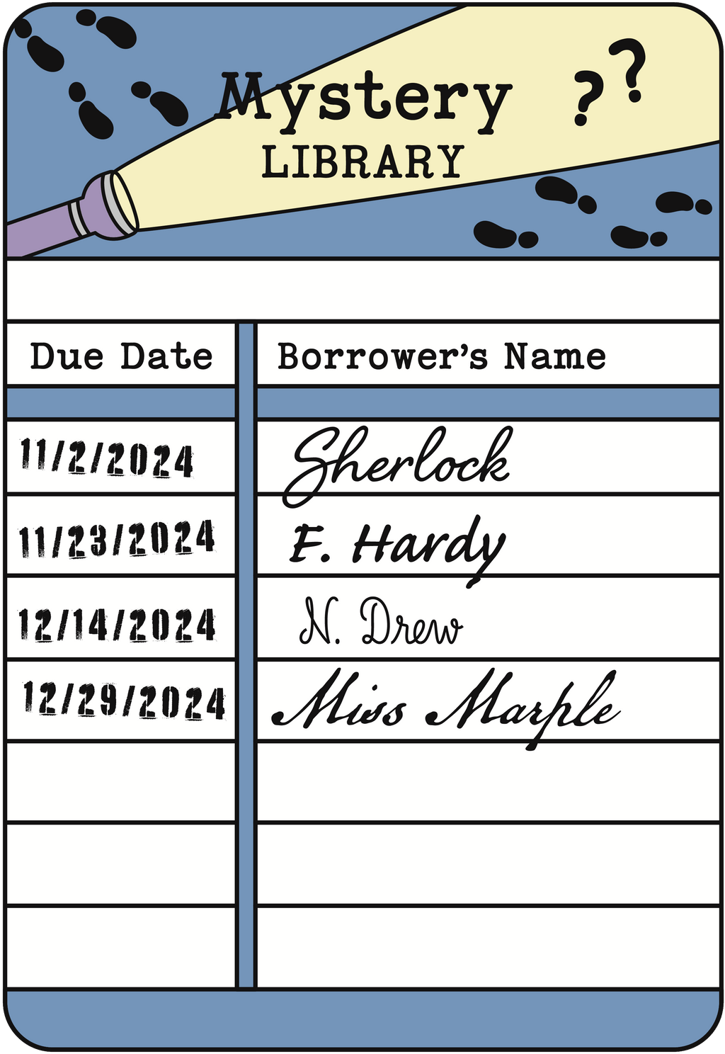 Library Dues Cards Bookish Tropes Book Plates