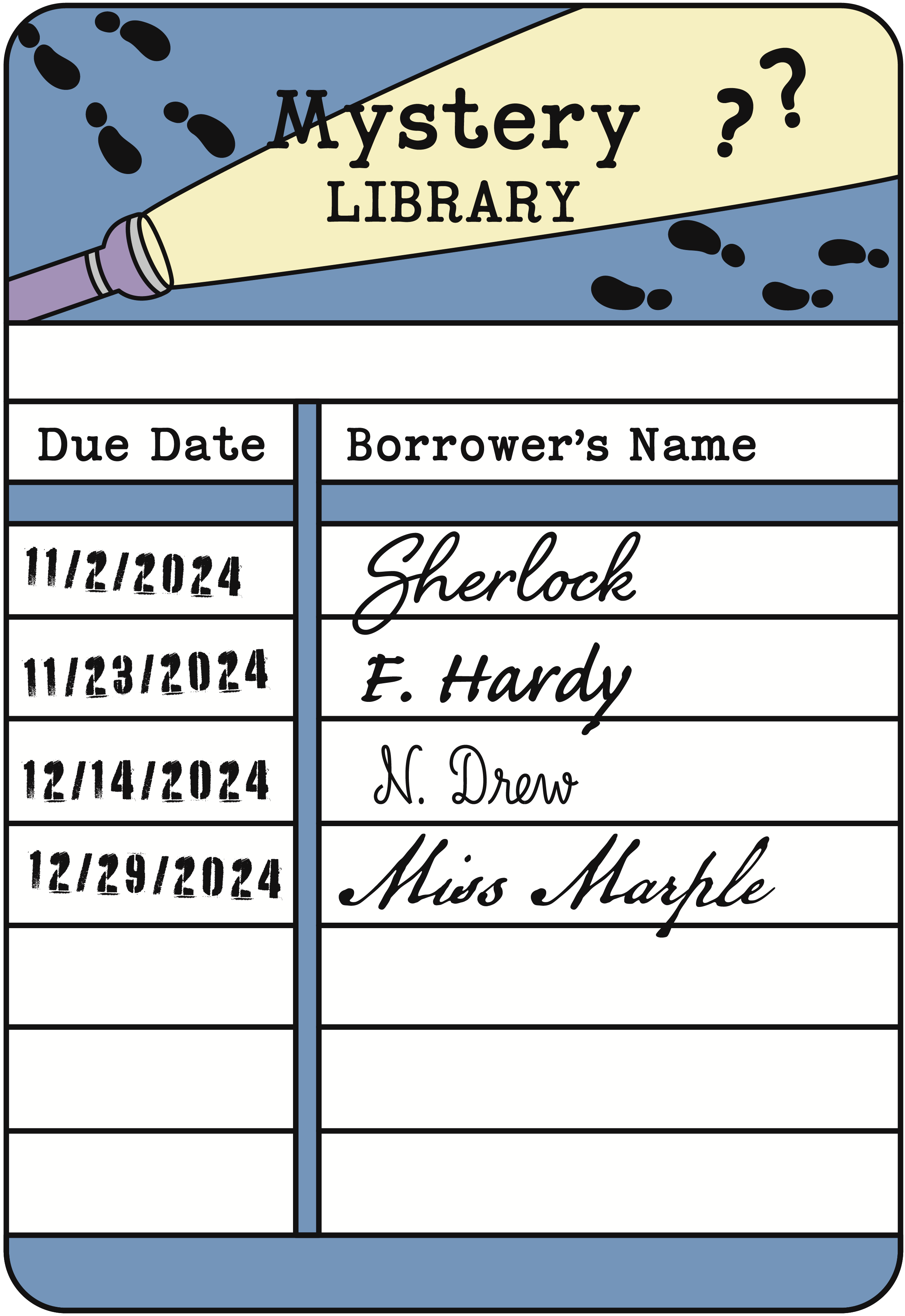 Library Dues Cards Bookish Tropes Book Plates