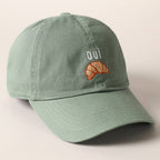 OUI Croissant Embroidered Baseball Cap