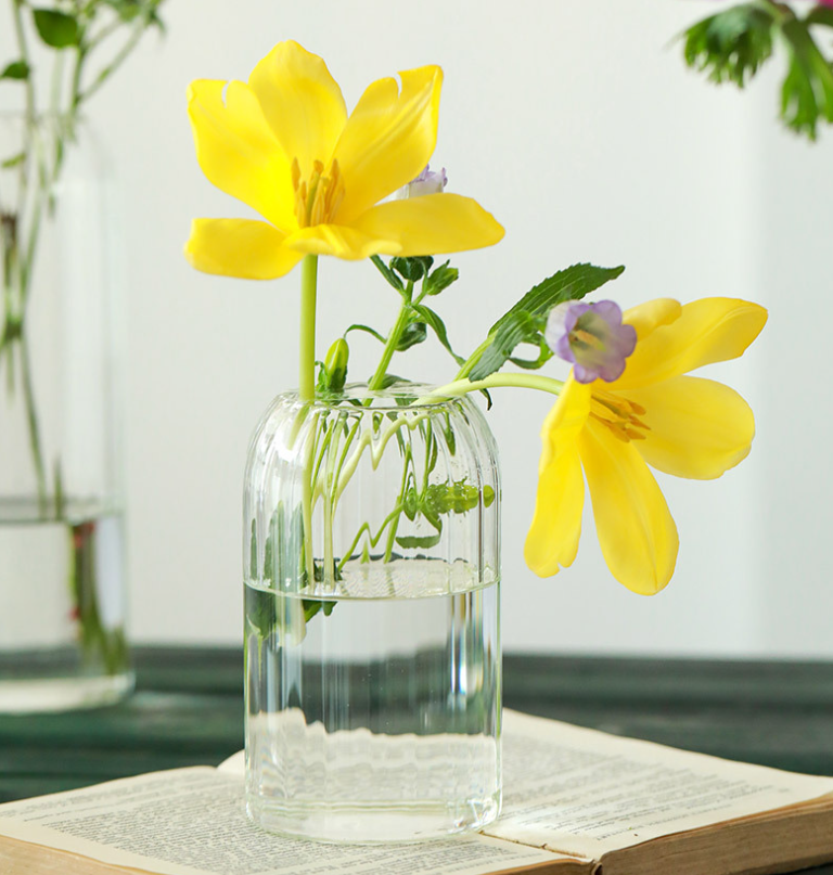 Stripes Clear Bud Vase