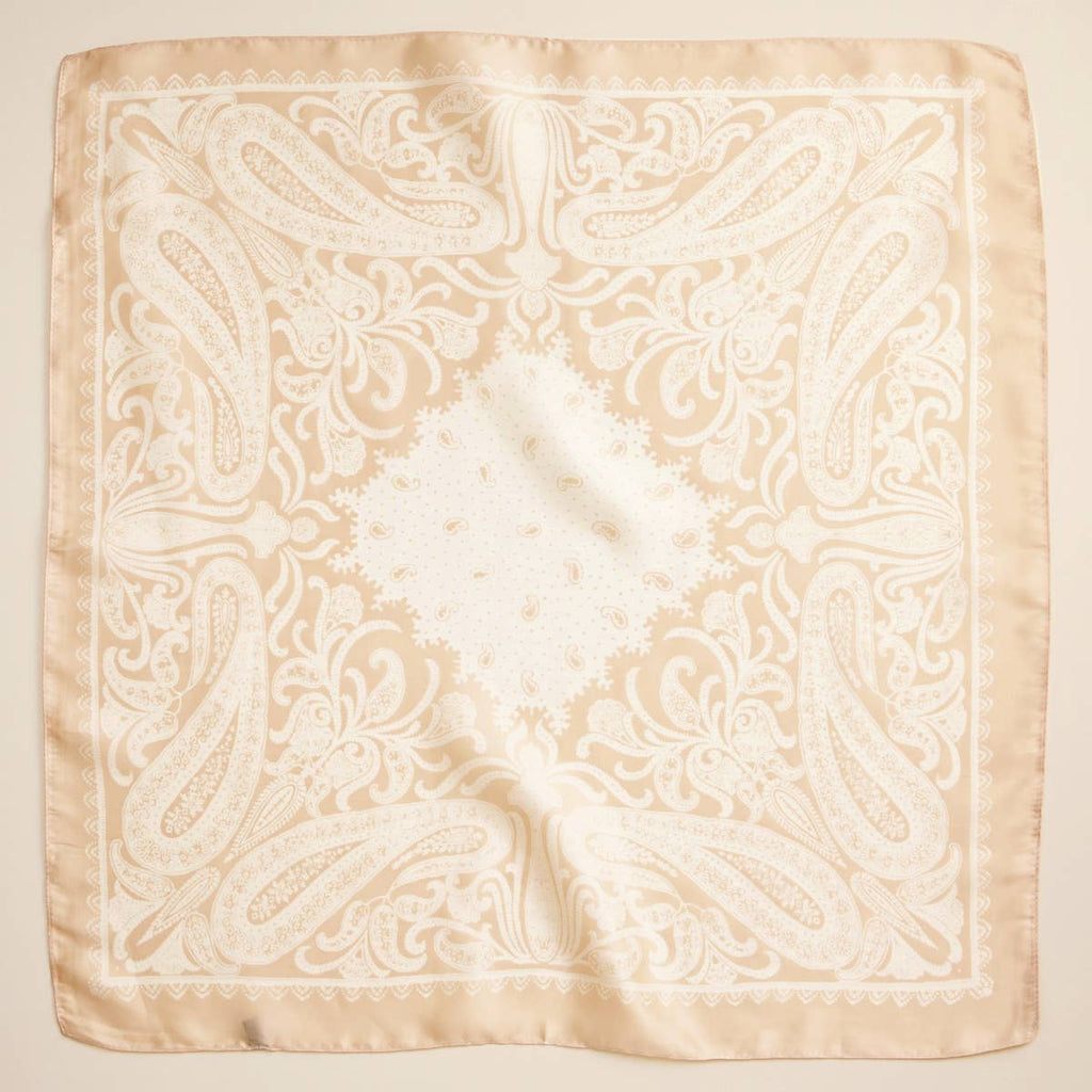 Silk Texture Paisley Bandana Scarf for Men & Women