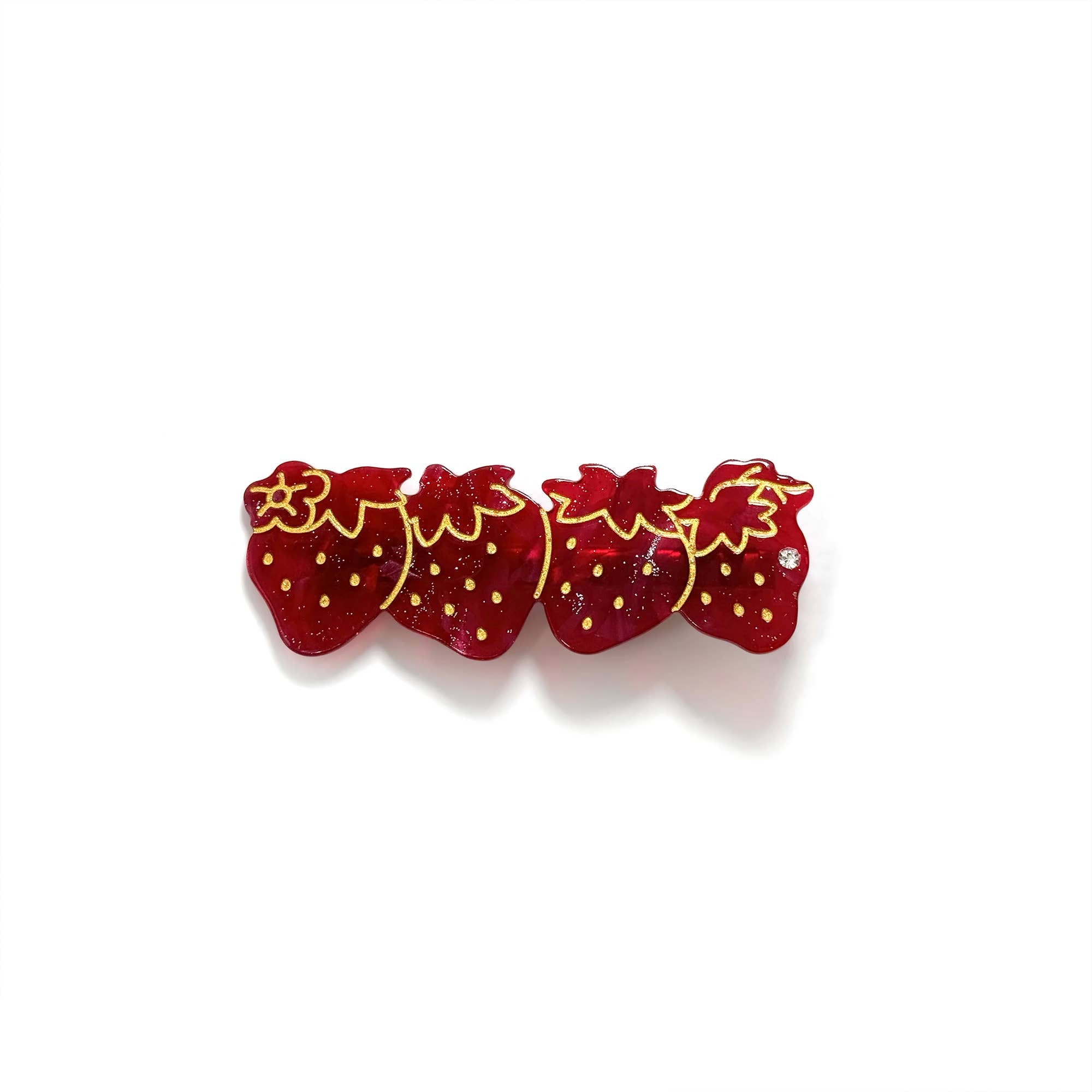 Strawberry Hair Clip Set – Pink and Red