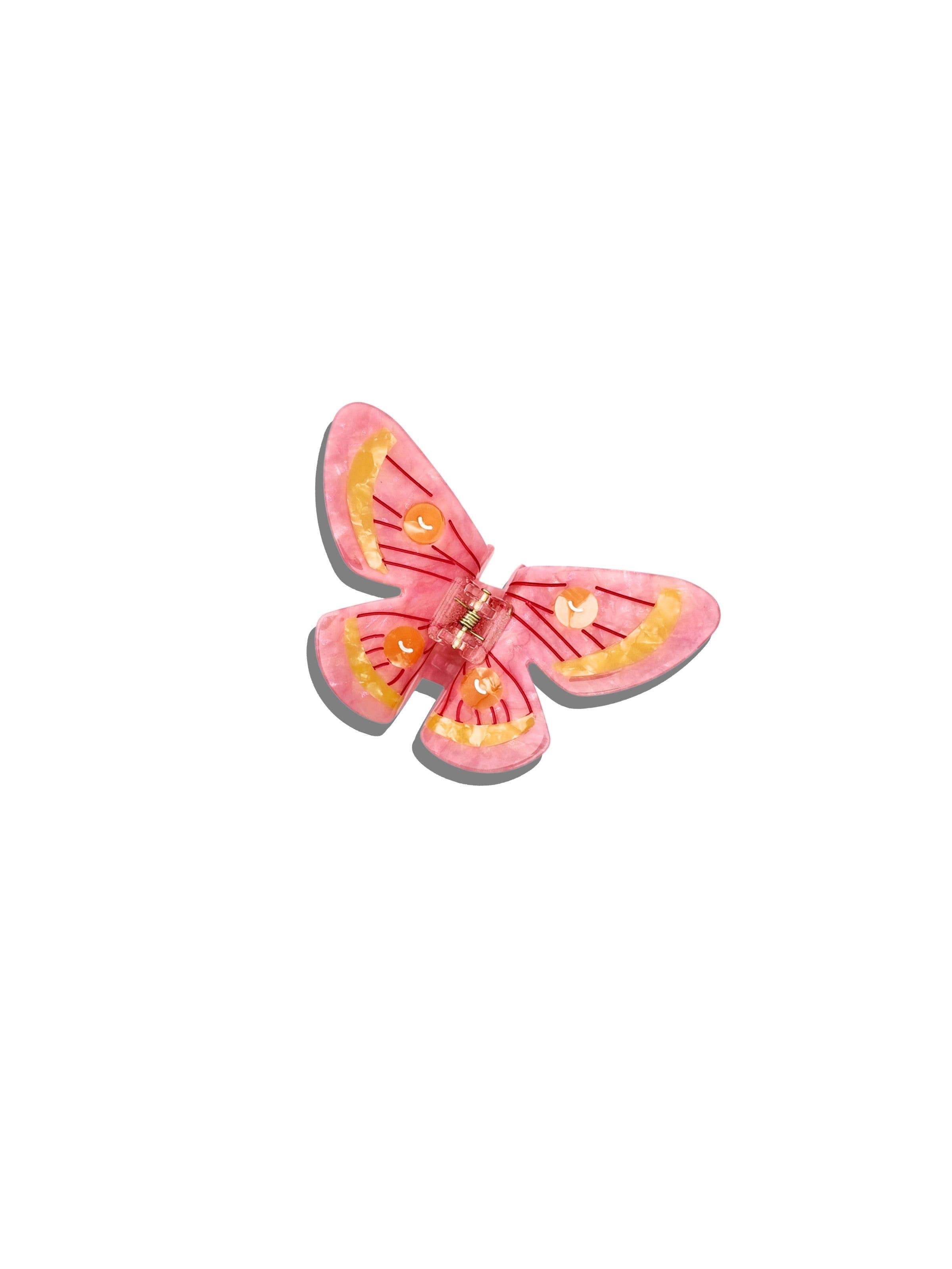 Hand-painted Emperor Silk Moth Claw Hair Clip