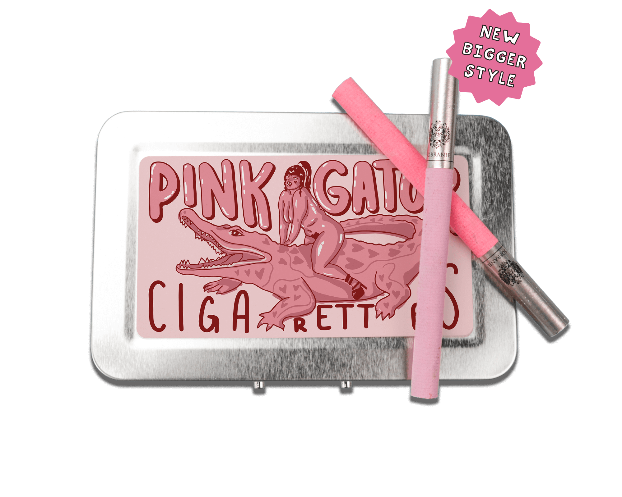 Pink Gator Cigarette Case