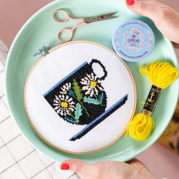 Teacup Brie Harrison Cross Stitch Kit