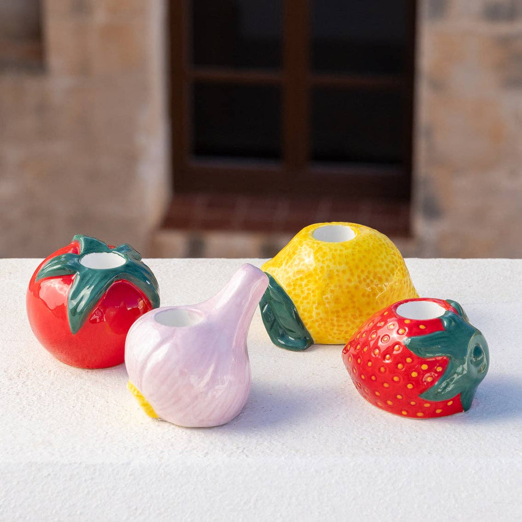 Garlic Ceramic Candle Holder - 6cm | Mothers Day Gifts |