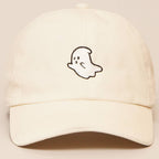 Ghost Embroidered Cotton Baseball Dad Cap