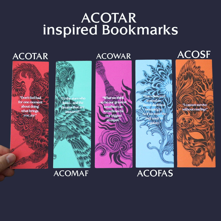 ACOTAR Inspired Bookmarks & Reading Tracker Journal
