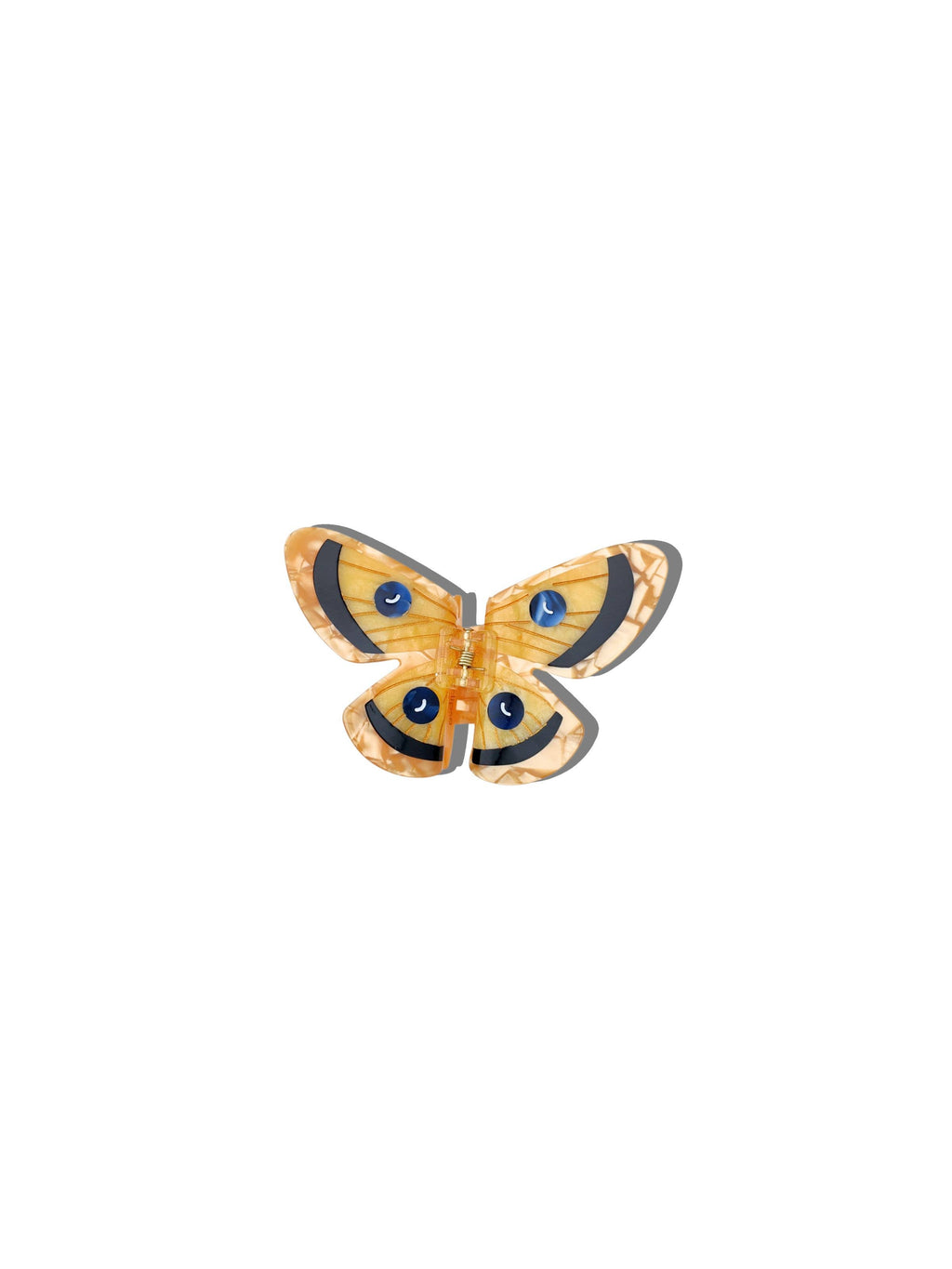 Hand-painted Emperor Silk Moth Claw Hair Clip