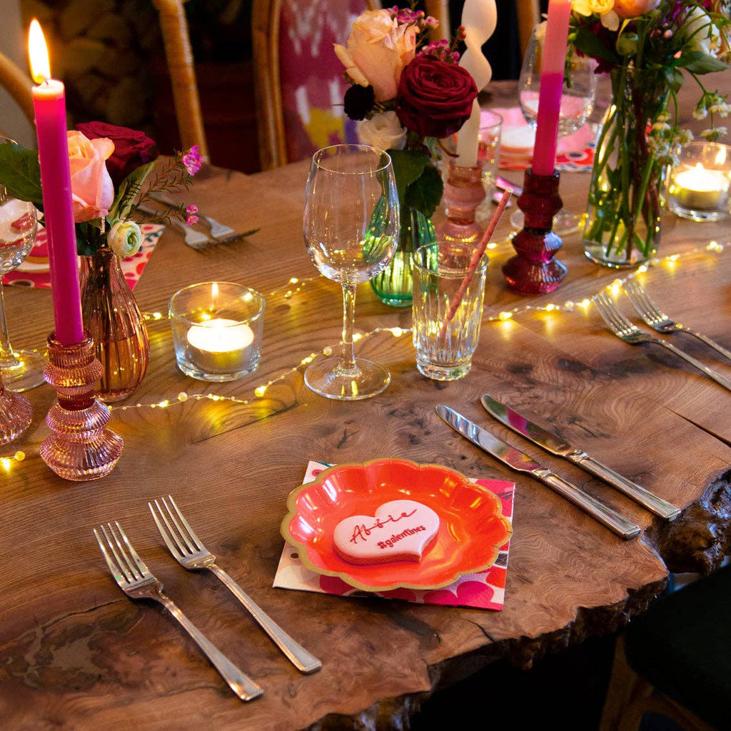 Pink Glass Candlestick Holder | Mothers Day Gifts |