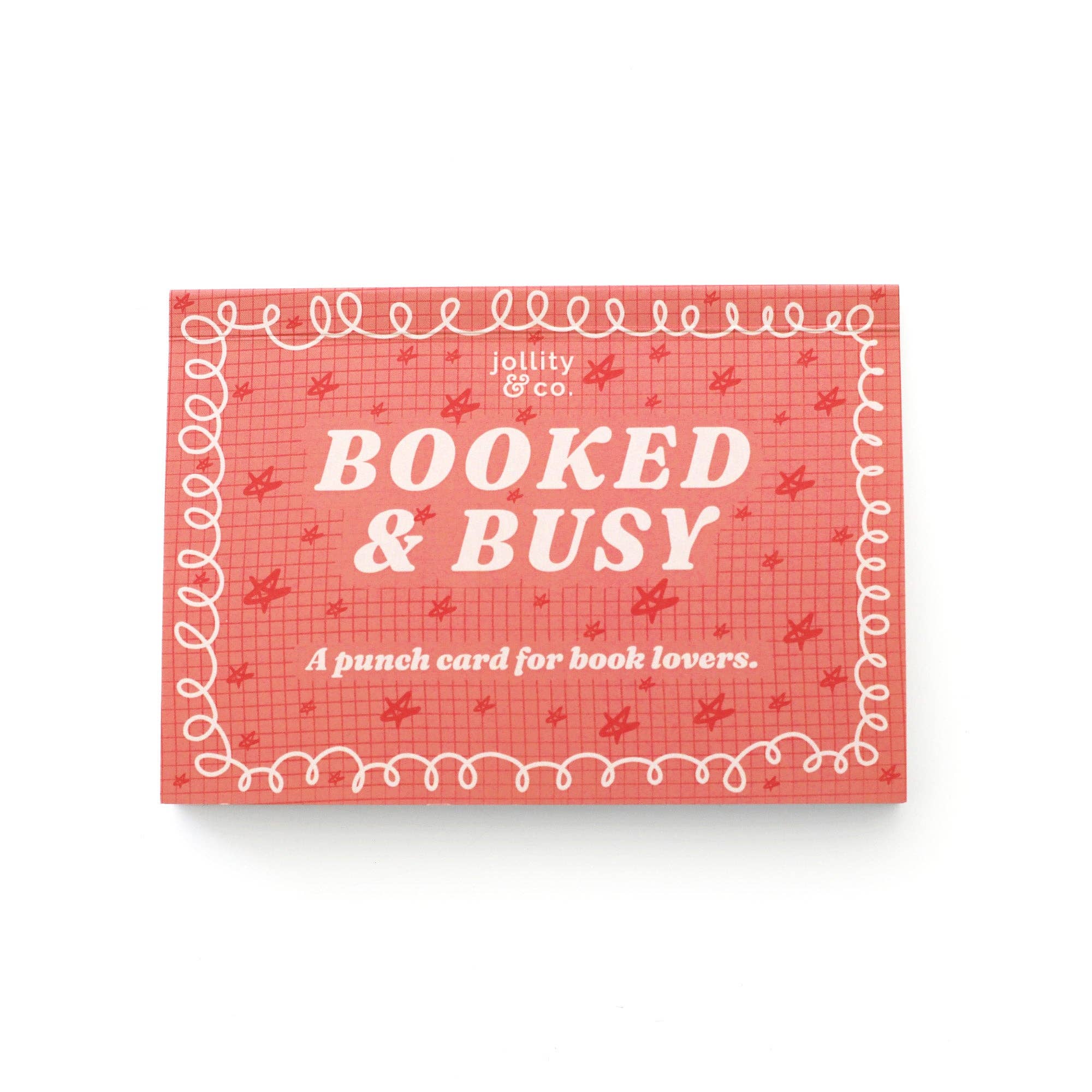 Booked & Busy Book Theme Punch Card Booklet