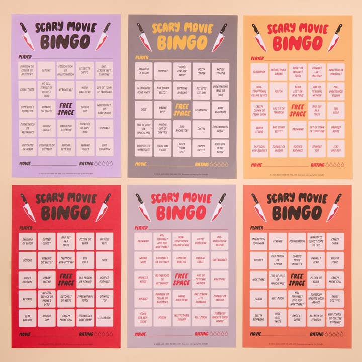 Movie Night Bingo - Scary Movie