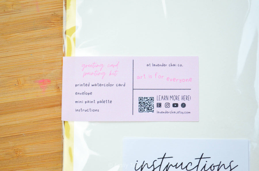 NEW Greeting Card Painting Kit- Strawberries