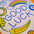Good Luck Lucky Items Risograph Greeting Card