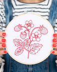 Strawberry Embroidery Hoop Kit