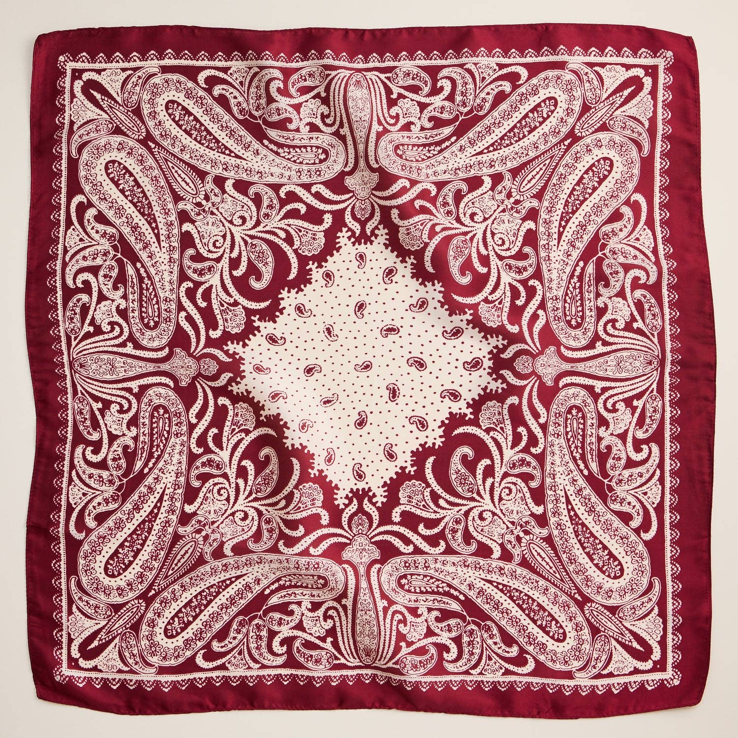 Silk Texture Paisley Bandana Scarf for Men & Women