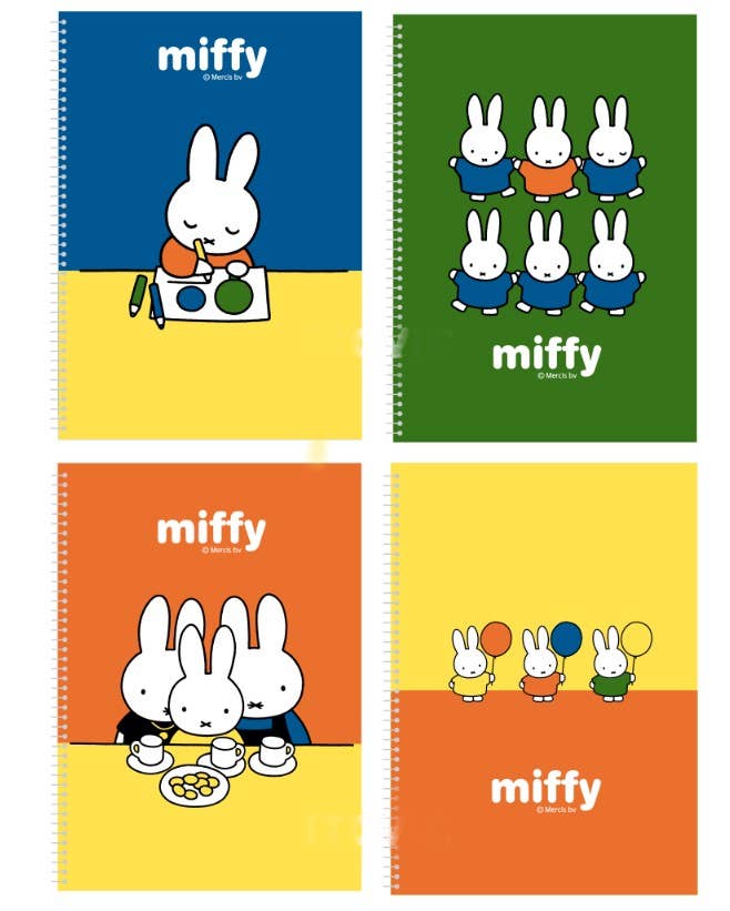 Miffy One-Ring Study Notebook (Ruled)