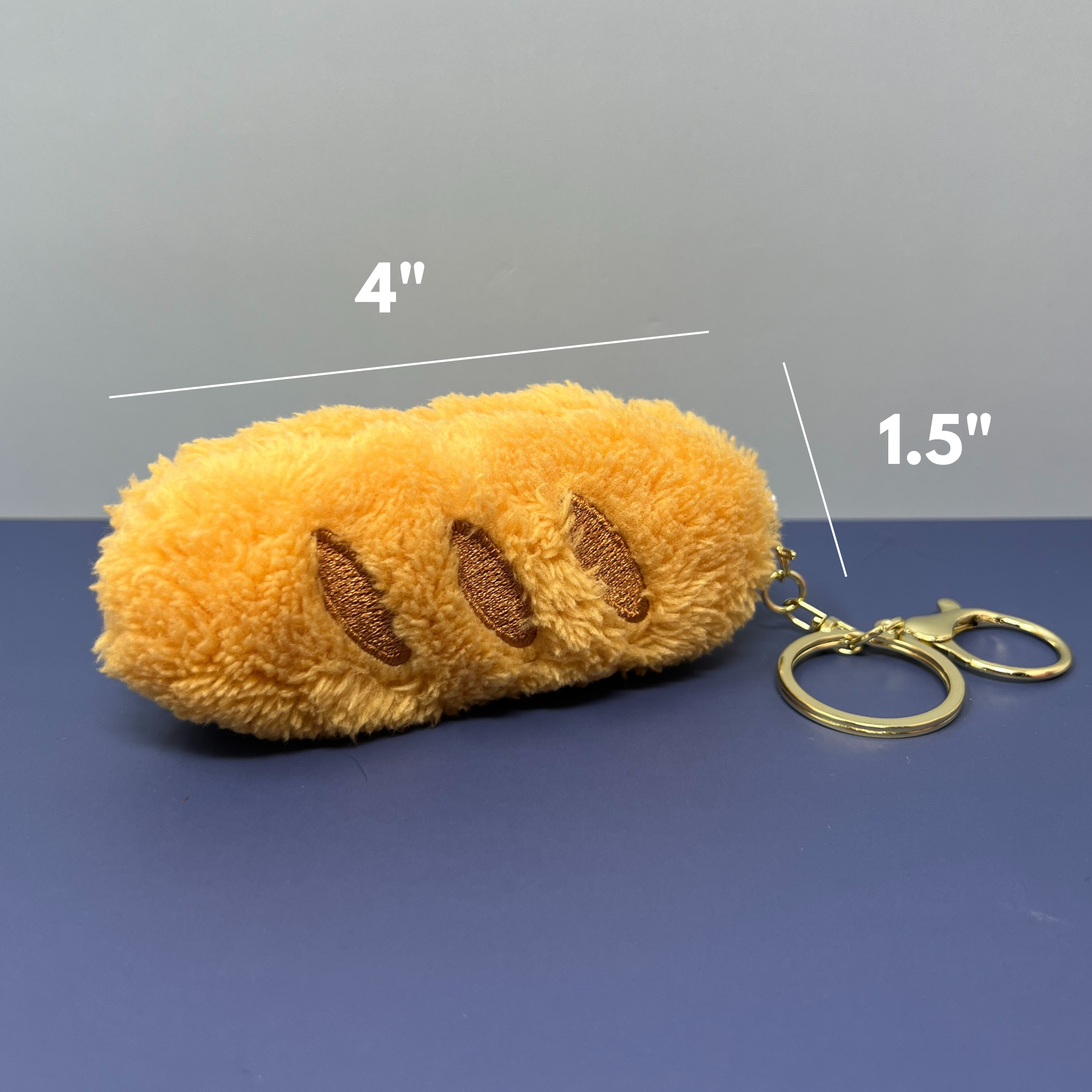 Plush Cheese & Bread Keychain Set