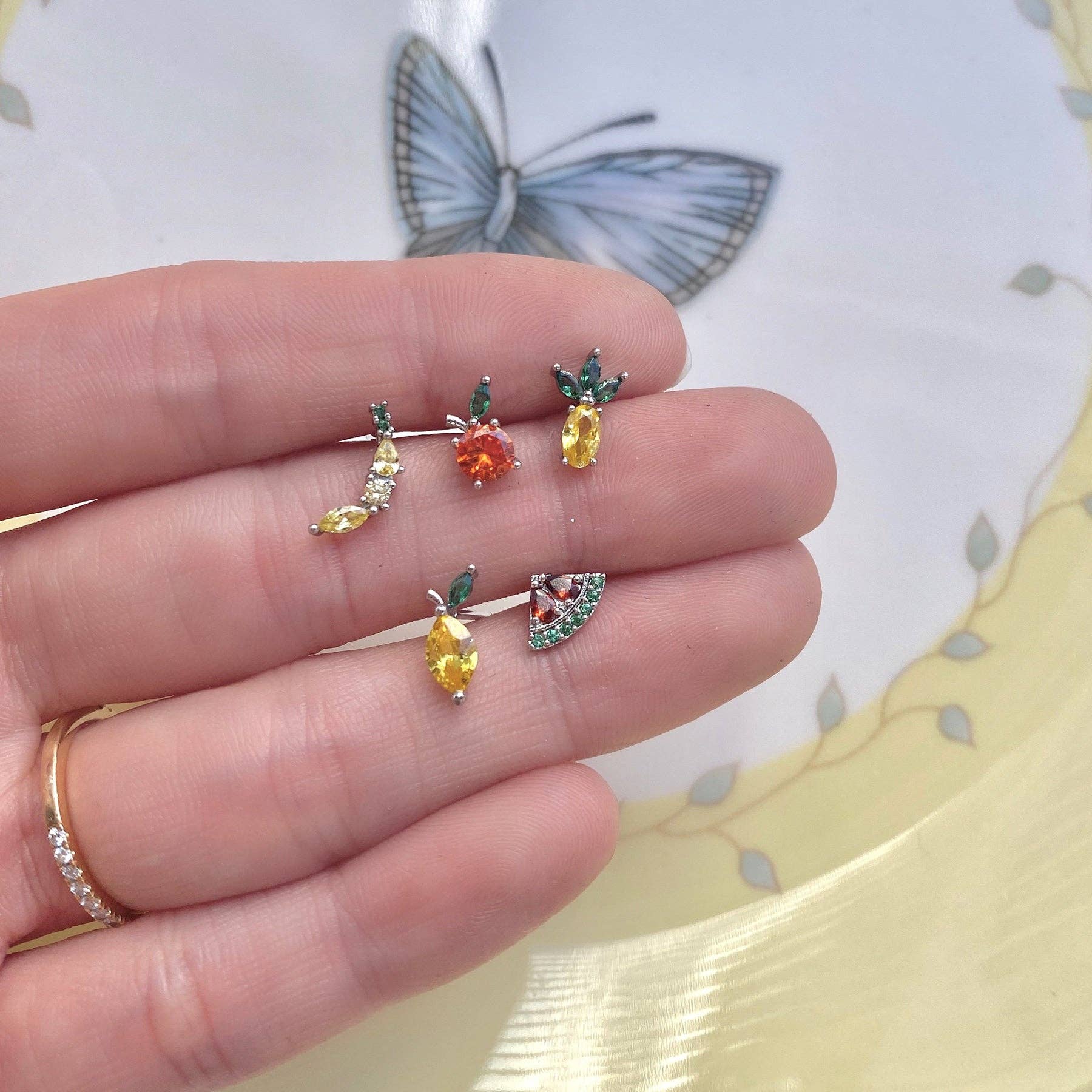 Tropical Fruit Basket Stud Set