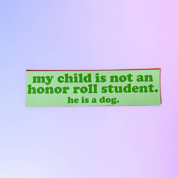 Honor Roll Dog Car Magnet-Green