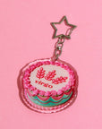 Virgo Glitter Horoscope Cake Keychain