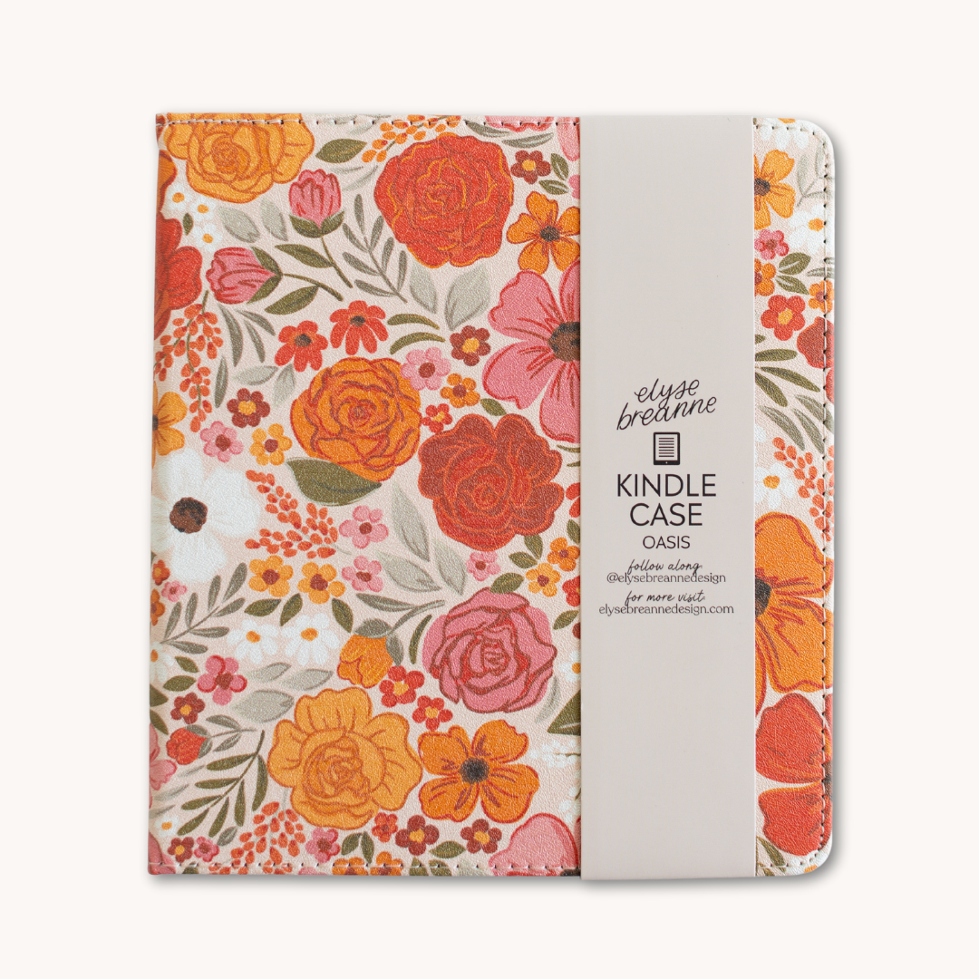 Rosewood Blooms Kindle Case