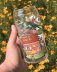 Cafe Hopper 20oz Can Glass | Frogs, Coffee & Lily Pads