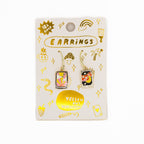 Sun & Moon Tarot Card Earrings - Gold Mystic Jewelry