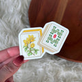 Flower Tile & 8 Bamboo Tiles Mahjong Sticker