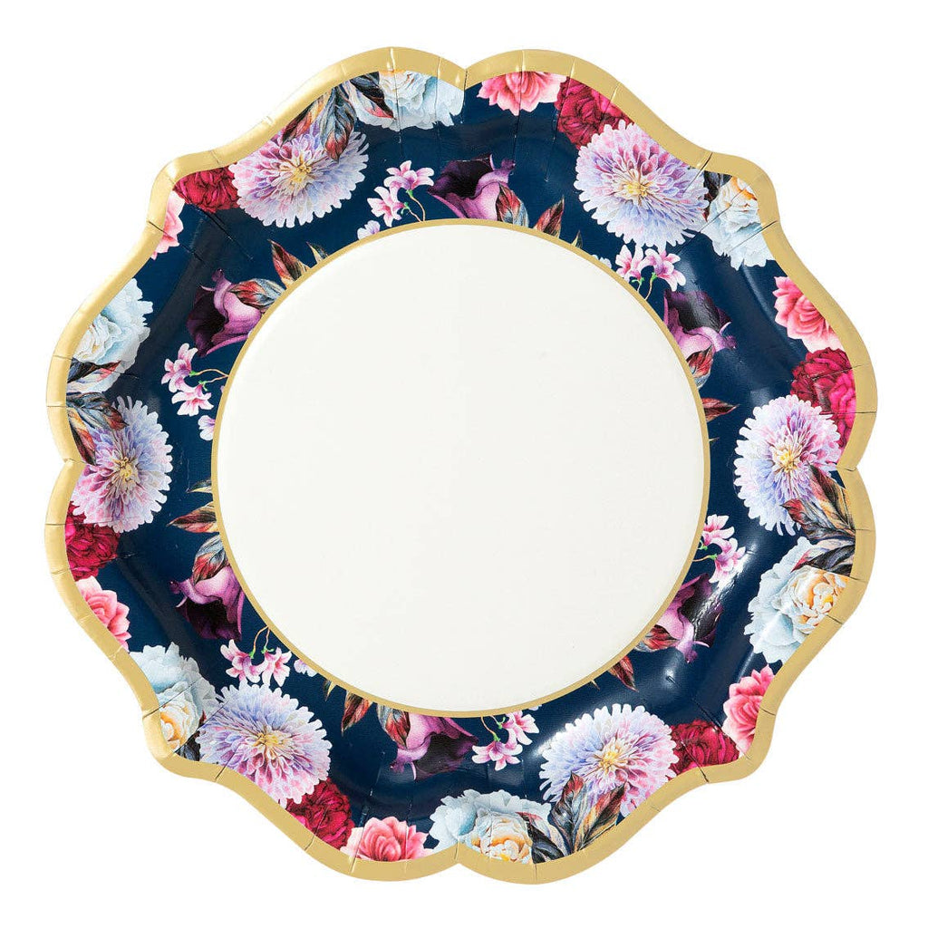 Mixed Floral Paper Plates - 12 Pack | Mothers Day Tea Party Decor |