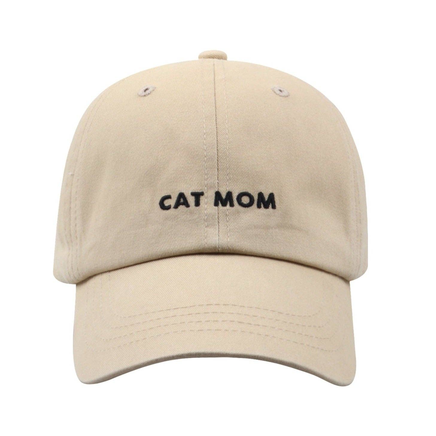 Cat Mom Hat | Embroidered Cat Mom Baseball Cap | Gift for Cat Lovers | HatPhile