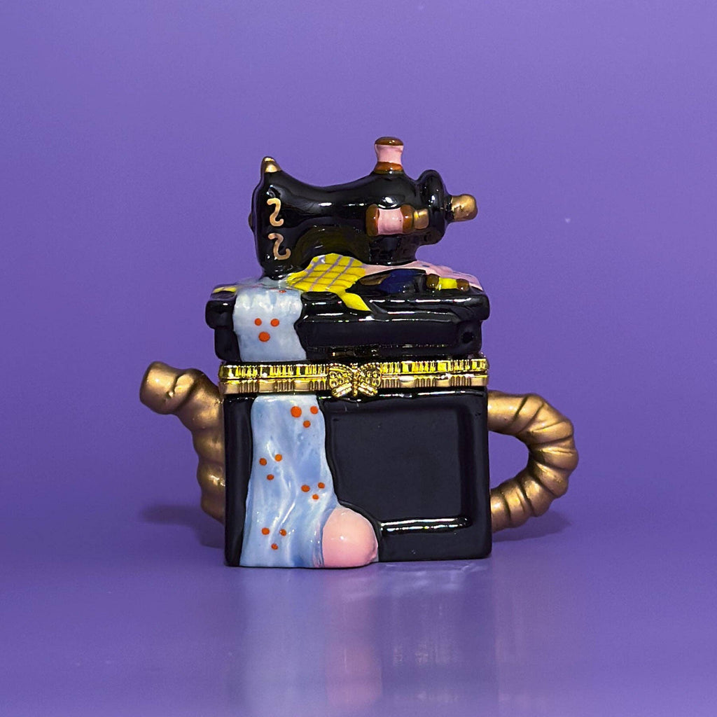 Sewing Machine Hand Painted Trinket Box