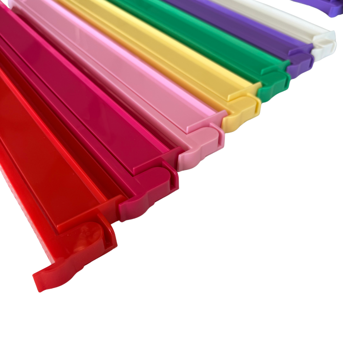 Mahjong Rack and Pusher Set of 4 - Solid Colors Pink Yellow Green Purple