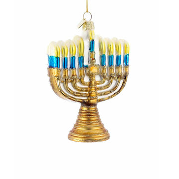 Gold Menorah Ornament