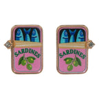 Sardine Can Stud Earrings