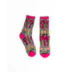 Cocktail Hour Black Sheer Crew Socks