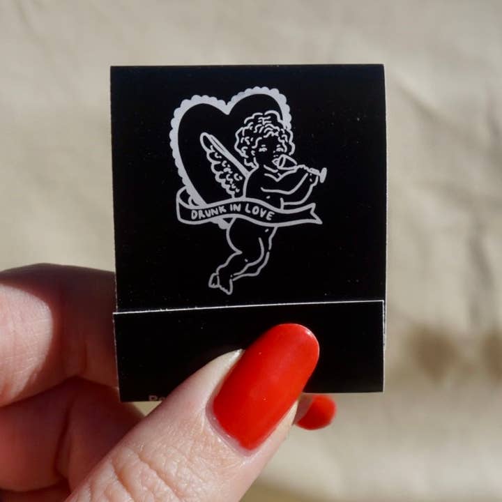 “Drunk in Love” Cupid Champagne Matchbook