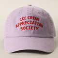ICE CREAM APPRECIATION SOCIETY Embroidered Baseball Cap
