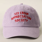 ICE CREAM APPRECIATION SOCIETY Embroidered Baseball Cap