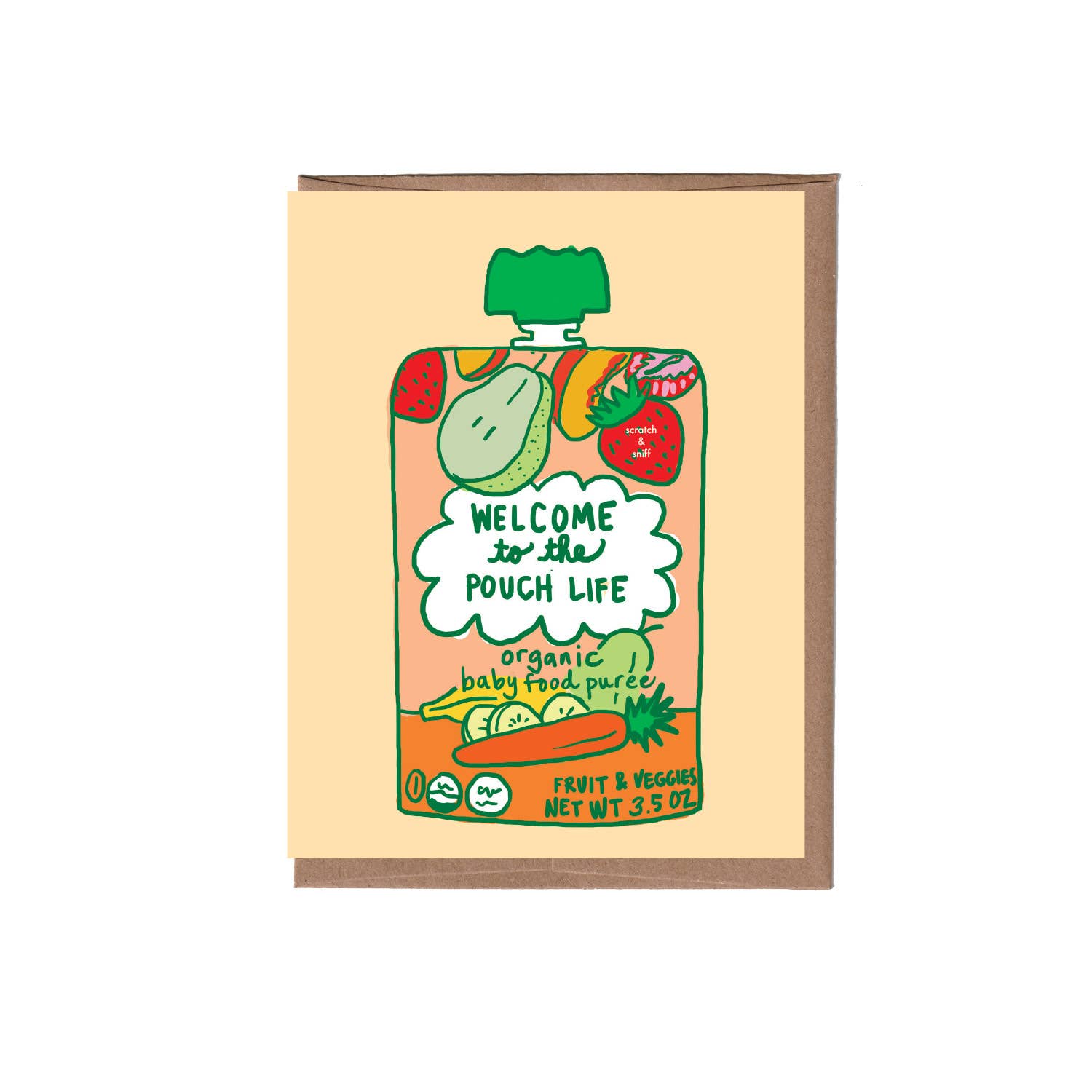 Scratch & Sniff Pouch Baby Greeting Card