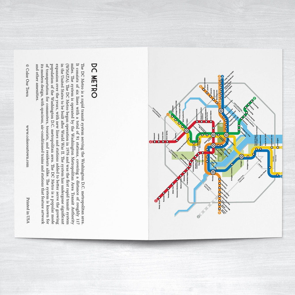 DC Metro - Washington DC - Greeting Card